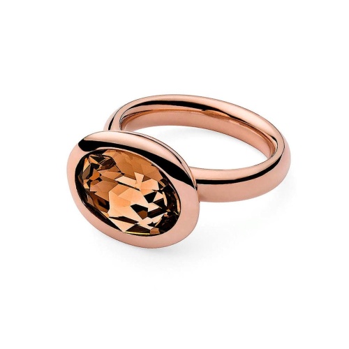 Кольцо Qudo Tivola Light Smoked Topaz 16.5 мм 631643/16.5 BR/RG фото 4