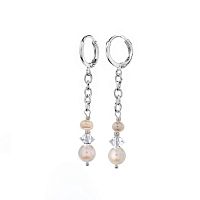 Серьги Lanzerotti, Rococo, с жемчугом и кристаллами, LZ-26.07-255 белый