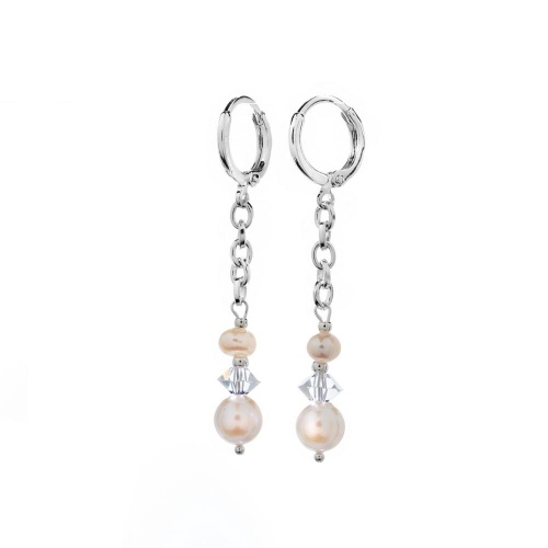 Серьги Lanzerotti, Rococo, с жемчугом и кристаллами, LZ-26.07-255 белый
