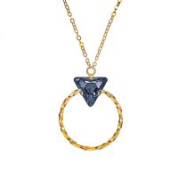 Колье Catherine Bijoux, The three sides of the triangle, с кристаллом, CB25.1-5307AG серый