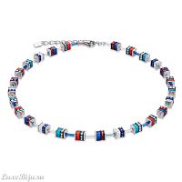 Колье Coeur de Lion Blue-Red 4409/10-0703