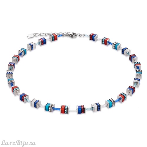 Колье Coeur de Lion Blue-Red 4409/10-0703