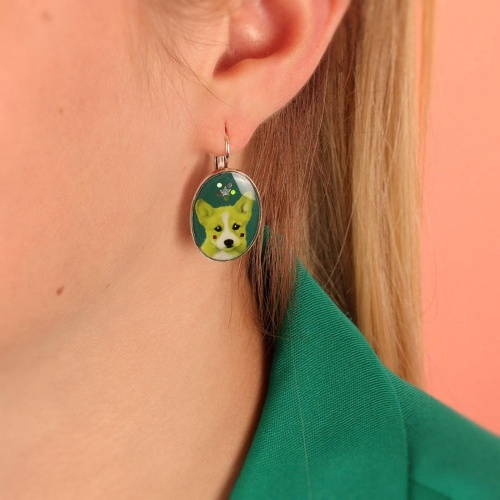 Серьги TARATATA, Tootoo, асимметричные, со смолой и блестками, TT-W23-10777-10M серебристый фото 3