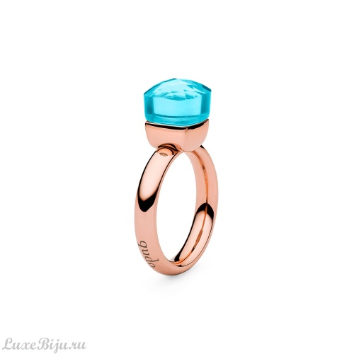 Кольцо Qudo Firenze aqua 18.5 мм 610083 BL/RG