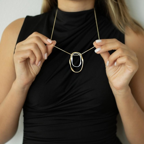 Колье Dansk Copenhagen, Elysian, биколорное, DNSK26.1-9C2501027 золотистый фото 4