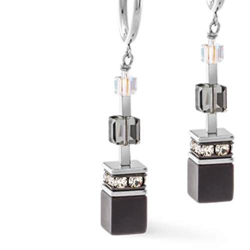 Серьги Coeur de Lion Black-Silver, 3039/21-1317 фото 2