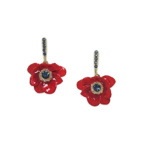 Серьги Franck Herval, Scarlet, с кристаллами Swarovski и цветной смолой, FH26.2-12-70586 красный фото 2