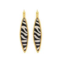 Серьги TARATATA, Zebra, с цветной смолой и узорами, TT-H25-04730-202 черный