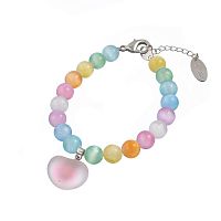 Браслет Lanzerotti, Hello babe!, с селенитом и подвеской-сердцем, LZ-25.07-205 розовый