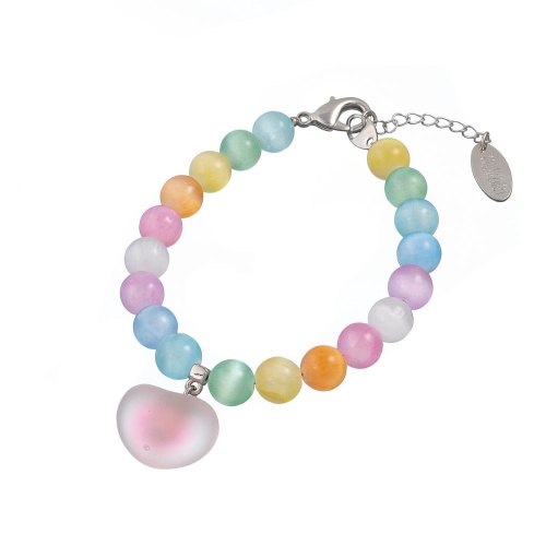 Браслет Lanzerotti, Hello babe!, с селенитом и подвеской-сердцем, LZ-25.07-205 розовый