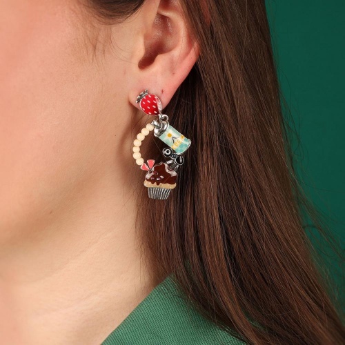 Серьги TARATATA, Chapardeuse, асимметричные,со смолой,бусинами и нитью, TT-H24-07996-10M серебристый фото 3