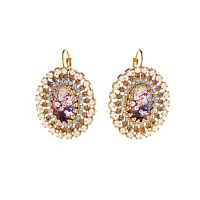 Серьги Celeste G, винтажные, с кристаллами и фианитами, CS26.1-2098 золотистый