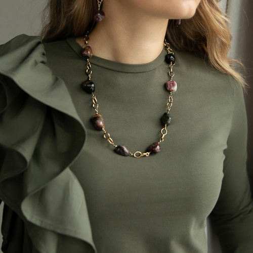 Колье Lanzerotti, Elisir, с турмалином и гематитом, LZ-25.10-310 коричневый фото 4