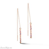 Серьги Coeur de Lion Rose Gold Lilac 5073/20-0829