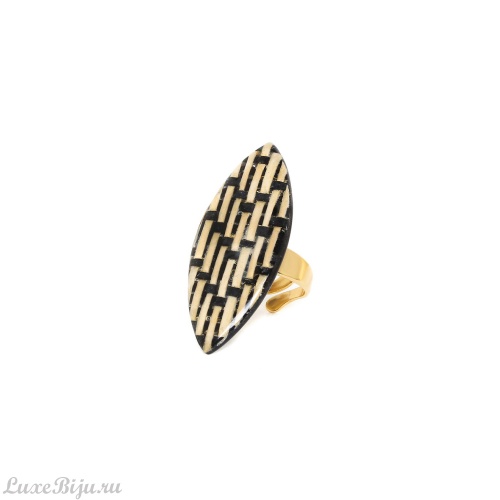 Кольцо Nature Bijoux, Madam Bogolan, с растительным волокном в смоле, NB23.2-19-24971 бежевый