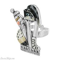 Кольцо TARATATA, Flemme, разъемное,с рисунком на прозрачной смоле, TT-W22-20422-102 серебристый
