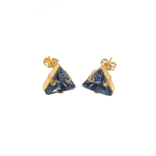 Серьги Catherine Bijoux, The three sides of the triangle, с кристаллом, CB25.1-5308FG серый