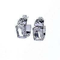 Серьги Moon Paris, Ringo, полукольца, с кристаллом, MR-21.11-315 хрустальный