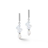 Серьги Coeur de Lion White-Silver, 1124/21-1417