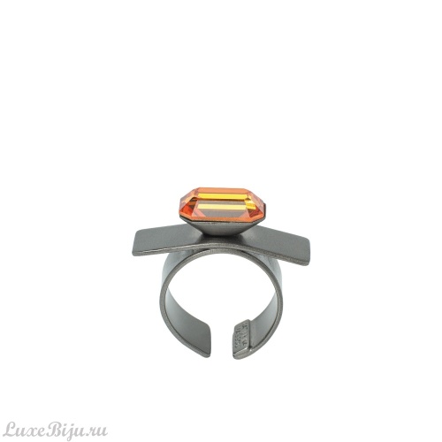 Кольцо Katerina Vassou, Solo, разъемное, с кристаллом, KV26.1-406210B оранжевый
