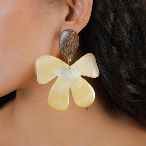 Серьги Nature Bijoux, Fioria, с деревом роблес и перламутром, NB26.1-12-90494 коричневый фото 3