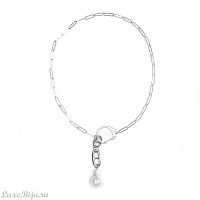 Колье Moon Paris, Ringo, с жемчугом, MR-22.03-088 серебристый