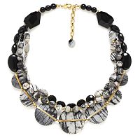 Колье Nature Bijoux, Berlin, с яшмой, агатом и черным рогом, NB23.2-15-42820 черный