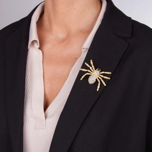 Брошь Moon Paris, Nord, паук, с кристаллами, MoS-22.03-046 золотистый фото 2