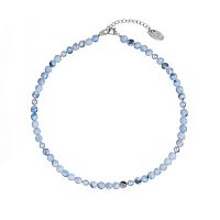 Колье Lanzerotti, Costa Azzurra, с халцедоном и перламутром, LZ-26.04-109 голубой