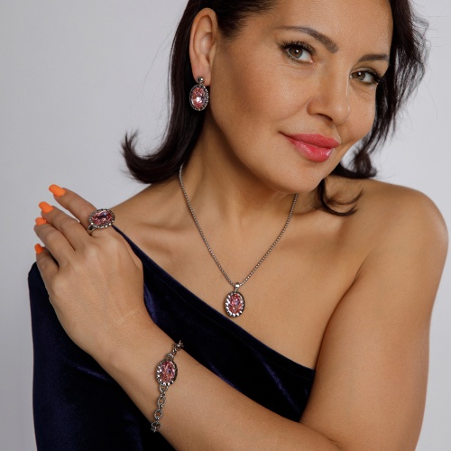 Колье Qudo TIVOLA UNICA big (S/P) Light rose 3cm, 420530 фото 7