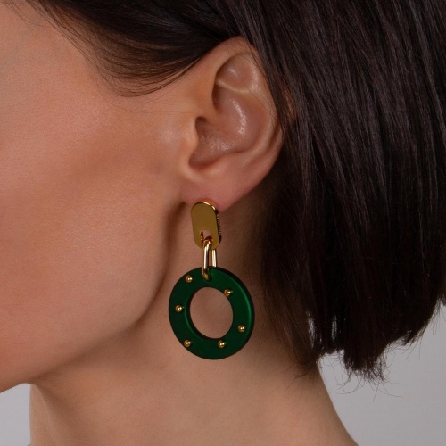 Серьги Nuance, Nuance, с подвеской и металлическими бусинами, NFN-23.03-033 зеленый фото 2