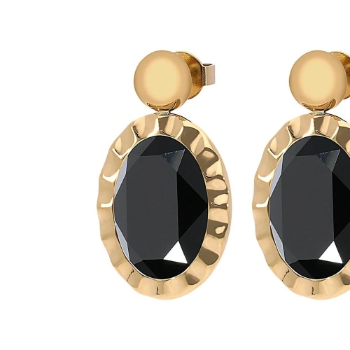 Серьги Qudo TIVOLA UNICA big (G/P) Jet 2,65cm, 332013 фото 8