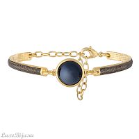 Классический браслет Pearl Black Agate C1363.4 BW/G