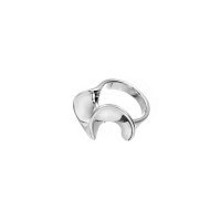 Кольцо Moon Paris, Ringo, с рельефом в виде волны, MR-26.06-115 серебристый, 16,5