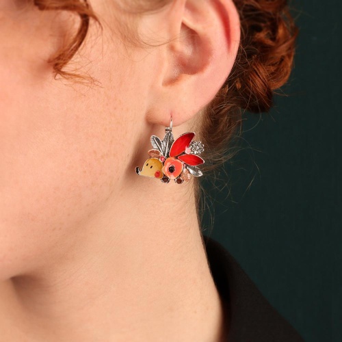 Серьги TARATATA, Mini, с цветной смолой и стеклянными бусинами, TT-T26-07730-103 красный фото 3