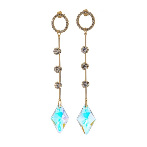 Серьги Moon Paris, Ringo Queen, с кристаллами, MRQ-23.12-101 хрустальный