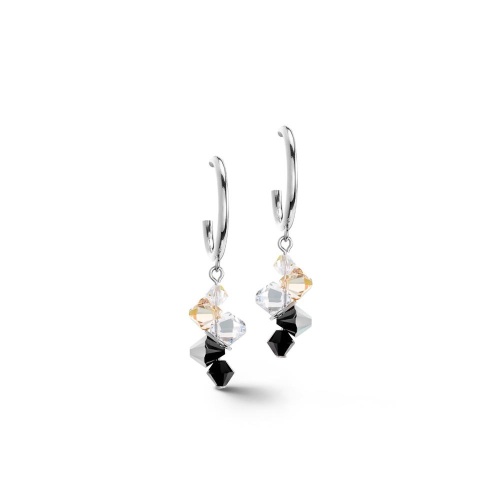 Пусеты Coeur de Lion Black-Crystal, 4639/21-1318