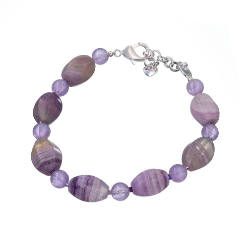 Браслет Lanzerotti, Ispirazione, аметист, флюорит, LZ-24.10-386 сиреневый