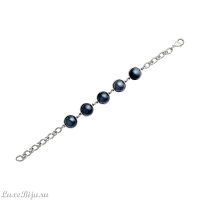 Классический браслет Pearl Black Agate C1362.4 BW/S