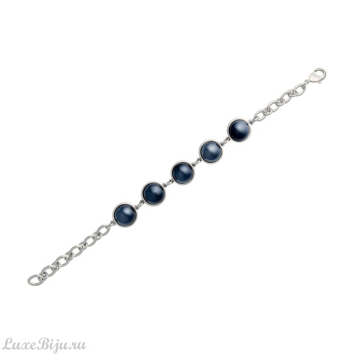 Классический браслет Pearl Black Agate C1362.4 BW/S