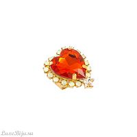 Кольцо Celeste G, с кристаллом Swarovski и фианитами, CS26.1-1791 оранжевый