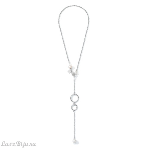 Колье Coeur de Lion Y Chain & Ring White-Silver 1103/10-1417