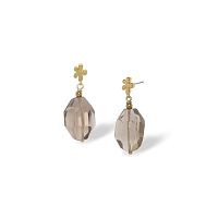 Серьги Nature Bijoux, Belle de nuit, с дымчатым кварцем, NB26.2-12-90831 серый