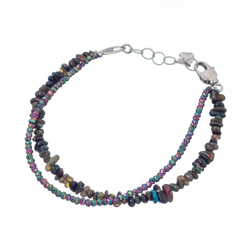 Браслет Lanzerotti, Ispirazione, двойной, опал, кристаллы, LZ-24.10-445 зеленый