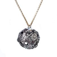 Колье Alcozer&J, луна, с гранатом и кристаллами Swarovski, AL-C5466C золотистый
