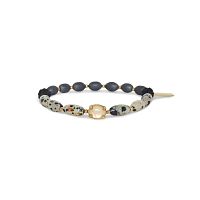 Браслет Nature Bijoux, Kinshasa, ракушка Capiz, яшма, рудракша, гематит, NB26.2-13-44733 черный