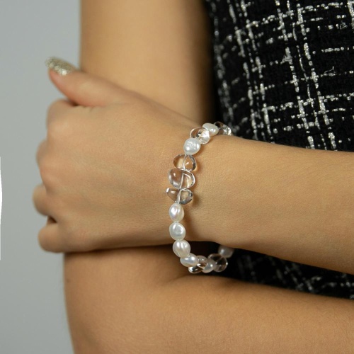 Браслет Lanzerotti, Pianoforte, с жемчугом барокко и хрусталем, LZ-25.12-392 хрустальный фото 2