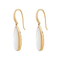 Серьги Fiore Luna Капля SHELL WHITE, AE01376-14 BW/G