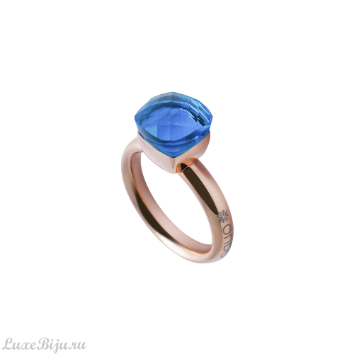 Кольцо Qudo Firenze sapphire 18 мм 611725 BL/RG фото 2