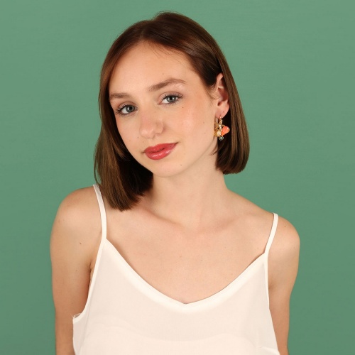 Серьги TARATATA, Archipel, асимметричные,со смолой,стразами,кварцем, TT-E24-03722-20M золотистый фото 2